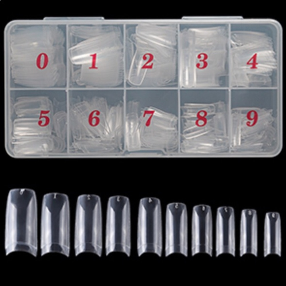 500 Piece Clear Acrylic Nail Tips